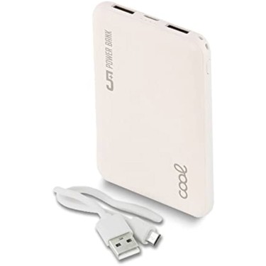 BATERIA EXTERNA 5000 mAH COOL Leather BLANCO