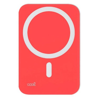 BATERIA EXTERNA MAGNÉTICA Qi 5.000 mAh COOL ROJO