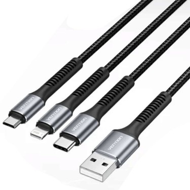 Cable USB 2.0 Lightning /  USB Tipo-C / Micro USB