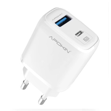 CARGADOR 20W TIPOC+USB 5.4A SIN CABLE