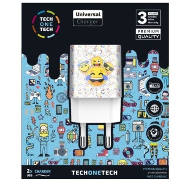 Cargador de Pared Tech One Tech Emojitech Smile