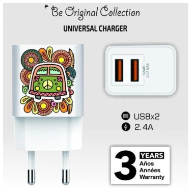 Cargador de Pared Tech One Tech Green Camper 2xUSB