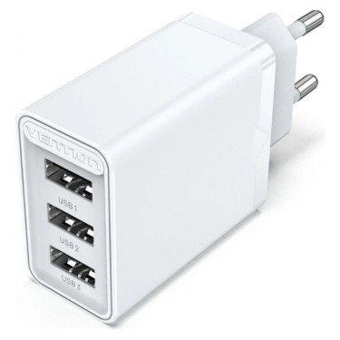 Cargador de Pared Vention FEAW0-EU/ 3xUSB