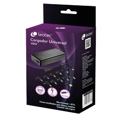 Cargador de Portátil Leotec Home/ 90W/ 12 CONECTOR