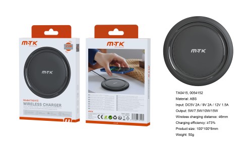 Cargador Inalambrico para Movil y Auricular 15W