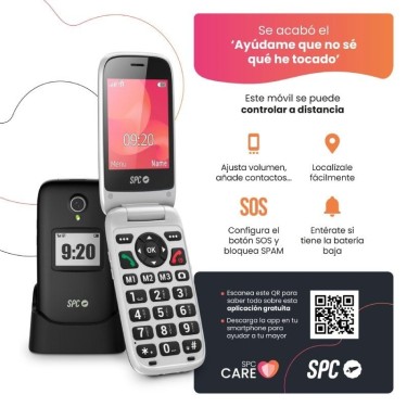 Móvil SPC Polaris para Personas Mayores/ 4G/ Negro