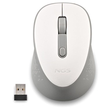 Ratón Inalámbrico NGS Dew White/ Hasta 1600 DPI