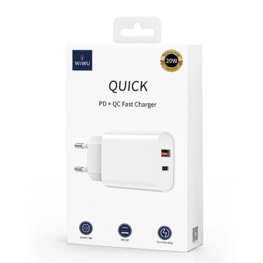 WIWU Cargador Quick PD Tipo-C 3A 20W U001 Sin Cabl
